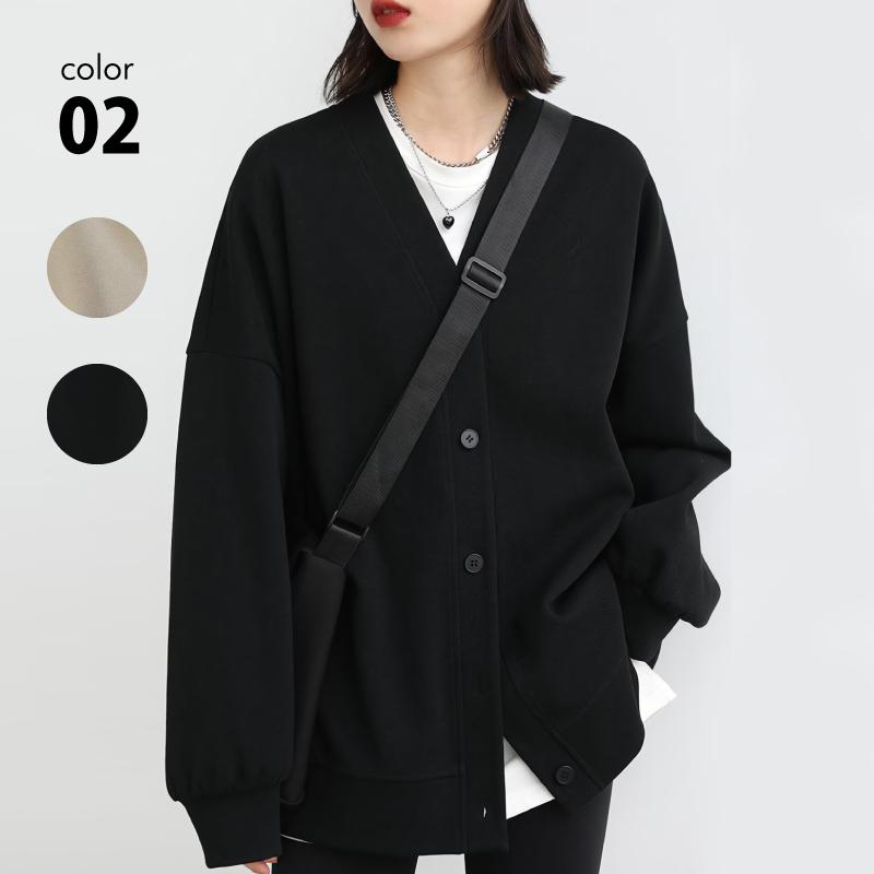 SECOND/LAYER ブラックドロップショルダーカーディガン　ours SECOND/LAYER ブラックドロップショルダーカーディガンours