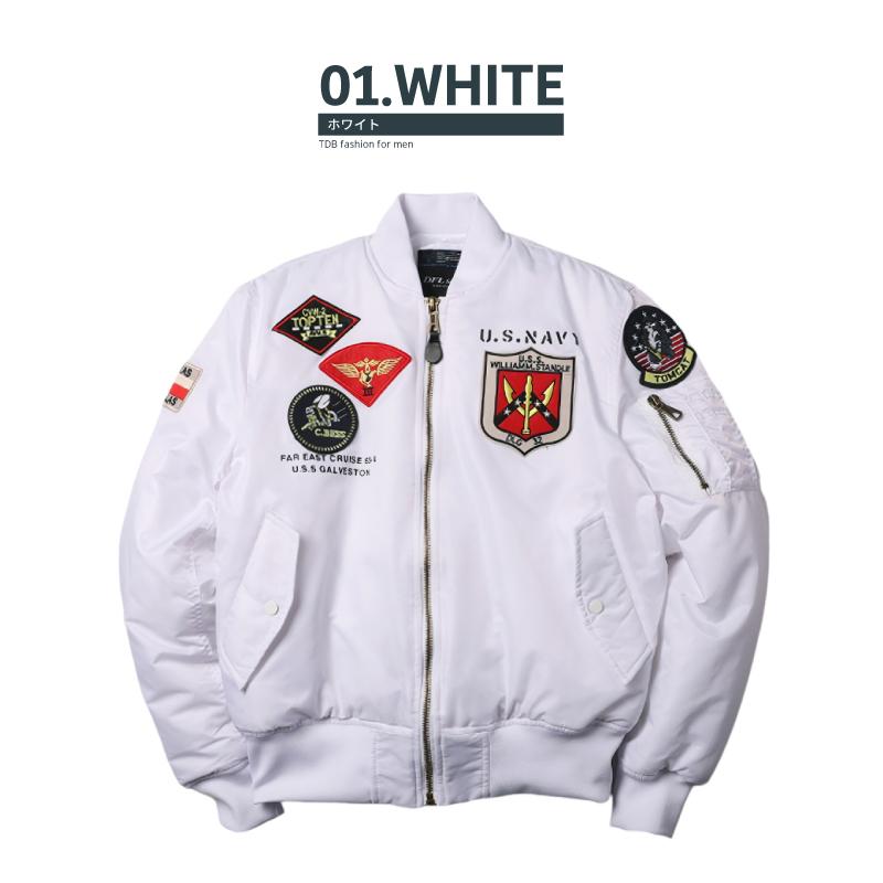 おしゃれ MA-1 メンズ ジャケット フライトジャケット NAVY アウター