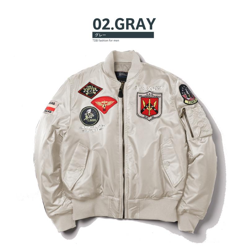 おしゃれ MA-1 メンズ ジャケット フライトジャケット NAVY アウター