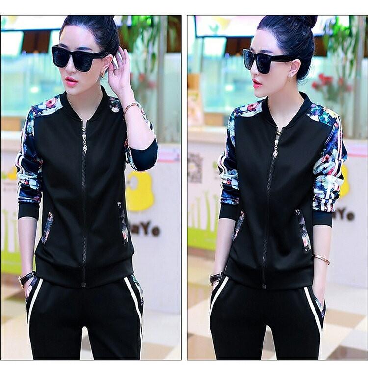 花柄 ジャージ 上下セット レディース セットアップ ジャージセット スポーツ ジョギング ワークアウト 部屋着 ライン Aset 0013 カジコム 通販 Yahoo ショッピング