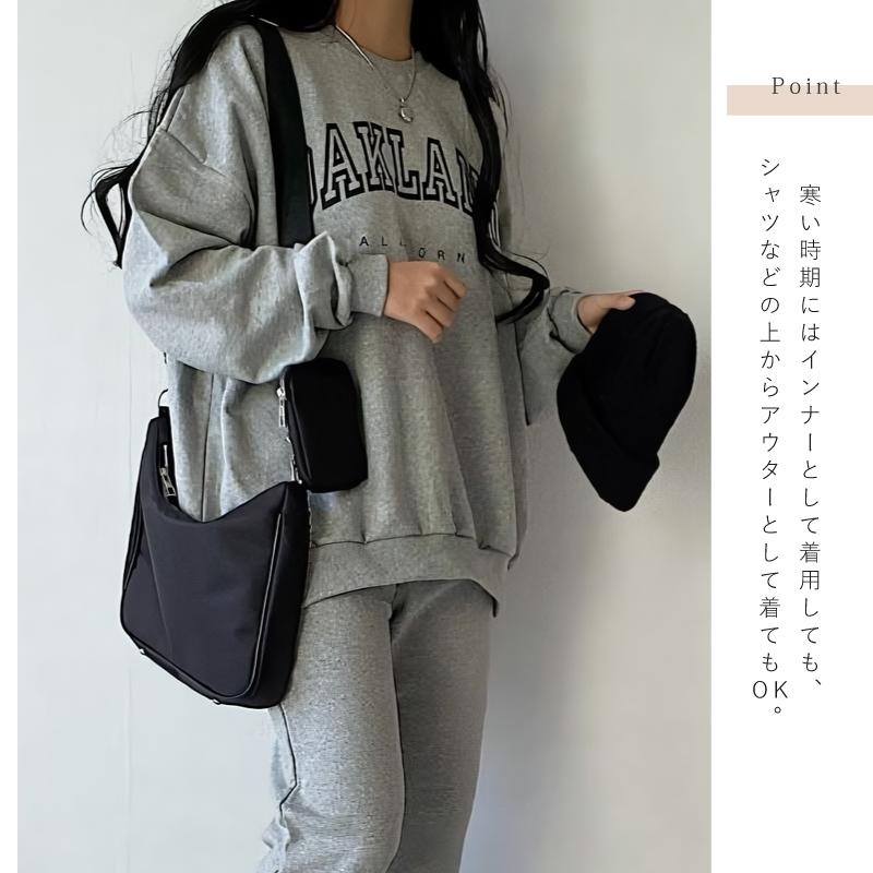 スウェット レディース セットアップ 上下 セット 長袖 レタリング