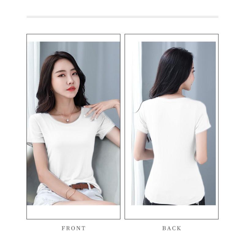 Tシャツ レディース 半袖 無地 コットン 春 夏 ホワイト ブラック