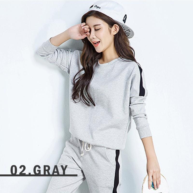 トレーナー レディース スウェット おしゃれ トップス 長袖 ライン 秋 冬 ホワイト グレー ブラック ネイビー S M L Xl Xxl スポーツ ルームウェア 部屋着 Atop0078 カジコム 通販 Yahoo ショッピング