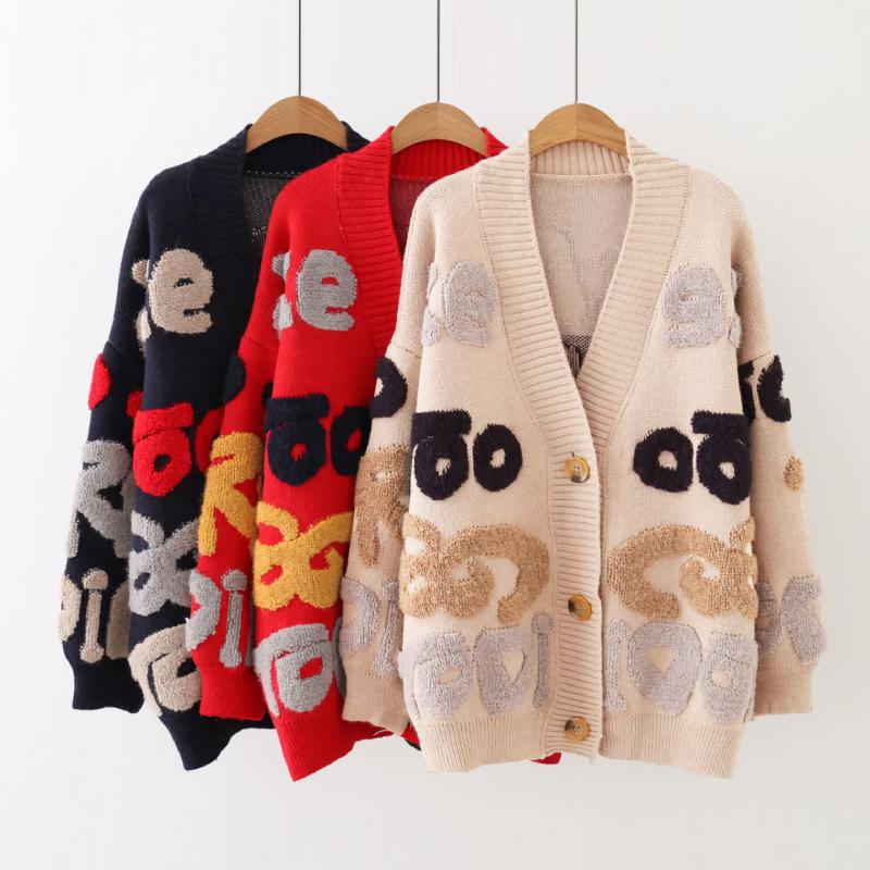JEREMY Scott 英字柄、アルファベット柄カーディガン RODEO CROWNS 