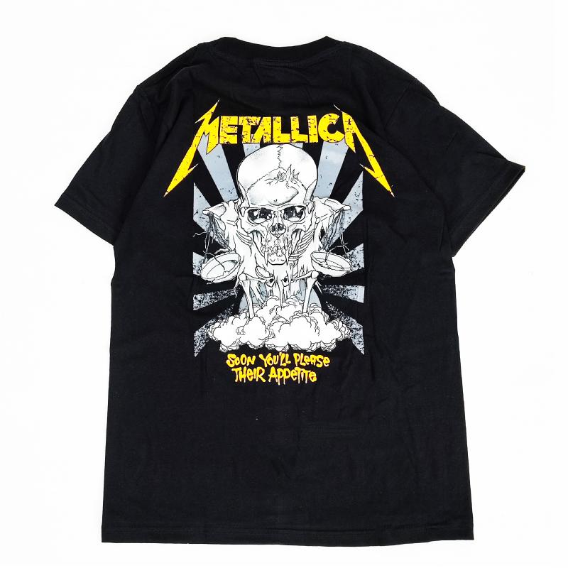 llica メタリカ DON’T TREAD ON ME バンドTシャツ メタリカ Metallica Tシャツ 半袖 ロックTシャツ メンズ ブラック
