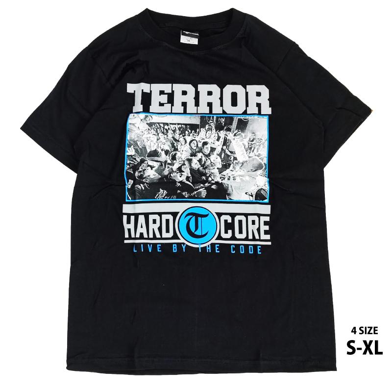 テラー TERROR Tシャツ 半袖 ロックTシャツ メンズ ブラック LIVE BY