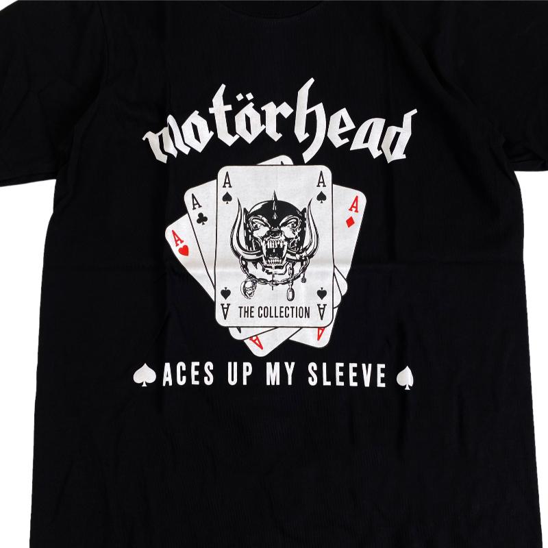 モーターヘッド Motorhead ロック Tシャツ aces up my sleeve バンドロゴ 半袖 バンドTシャツ メタル 洋楽 バンドTシャツ ロックファッション かっこいい バンT｜kajicom｜02