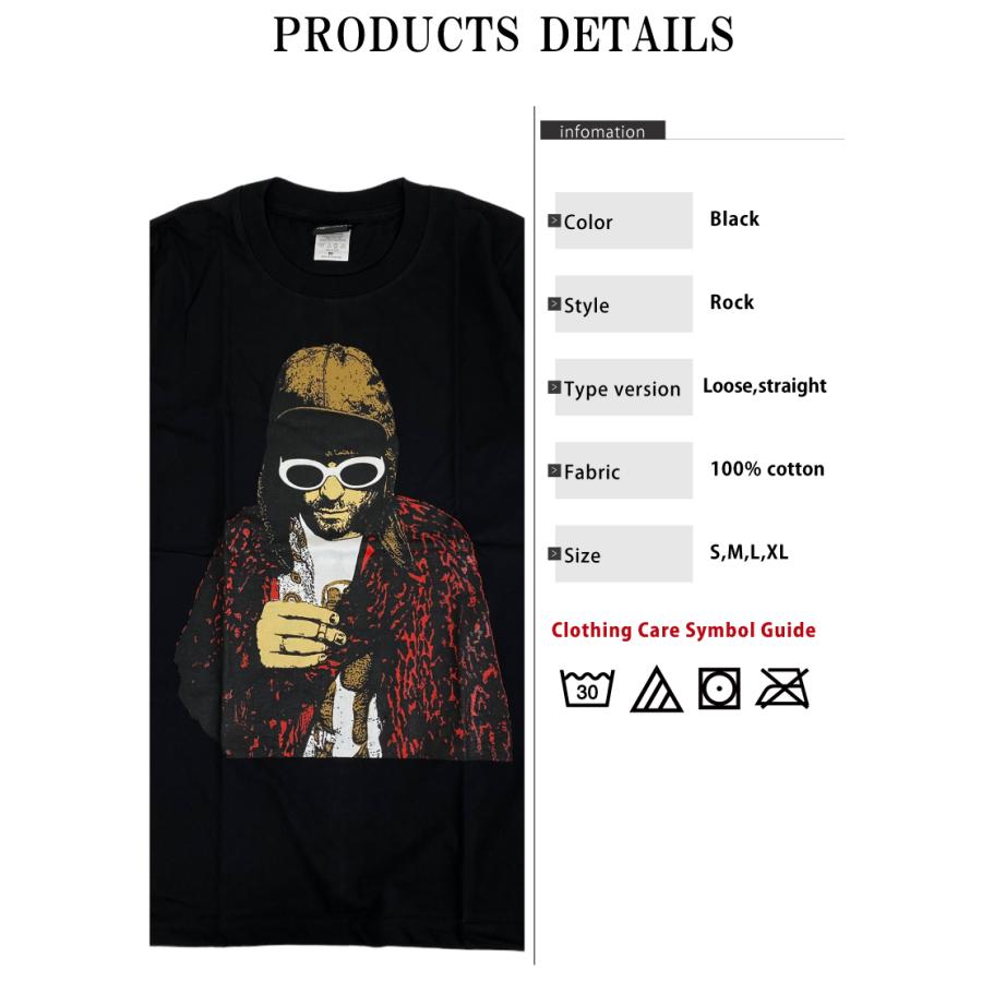 カート・コバーン Kurt Cobain ロック バンドTシャツ サングラス 
