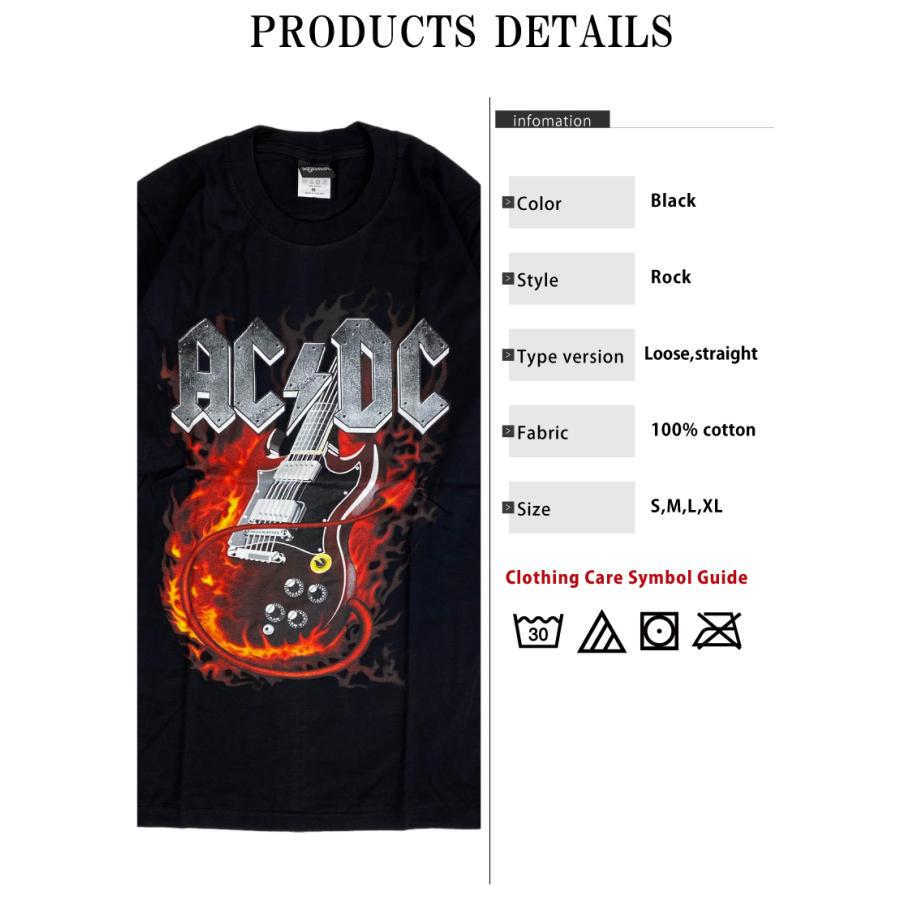 AC/DC エーシーディーシー バンドTシャツ ACDC ロックTシャツ バンド