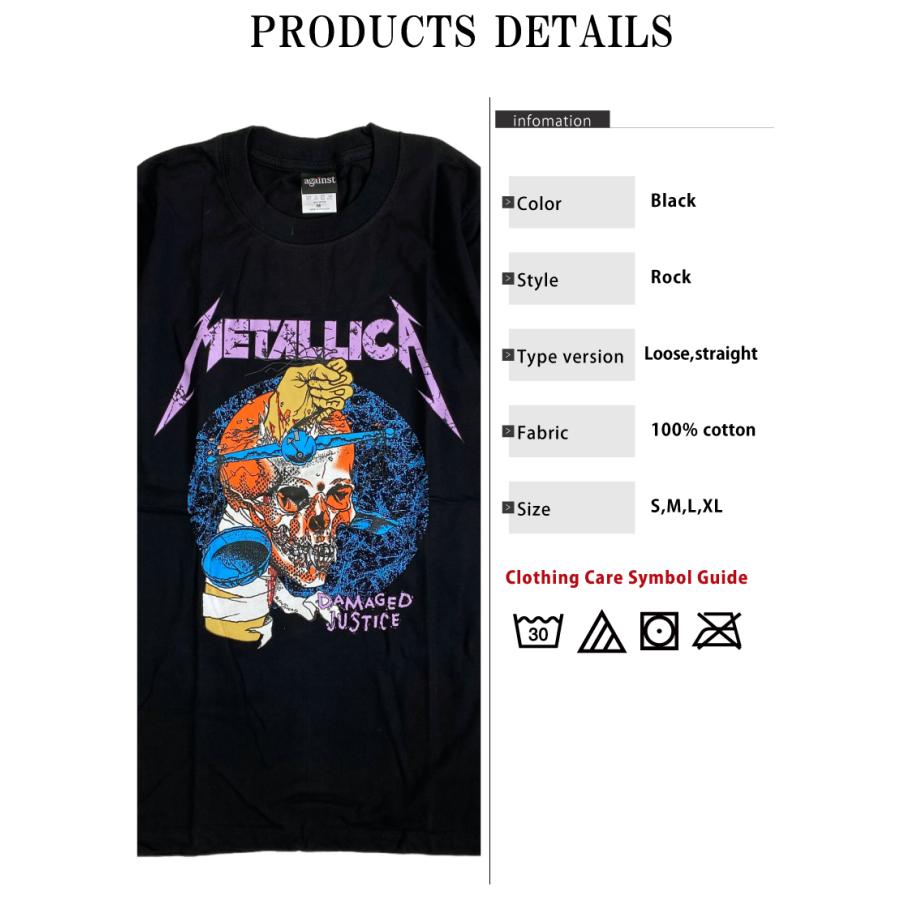 メタリカ Metallica Tシャツ 半袖 バンドTシャツ メタル ロック スカル