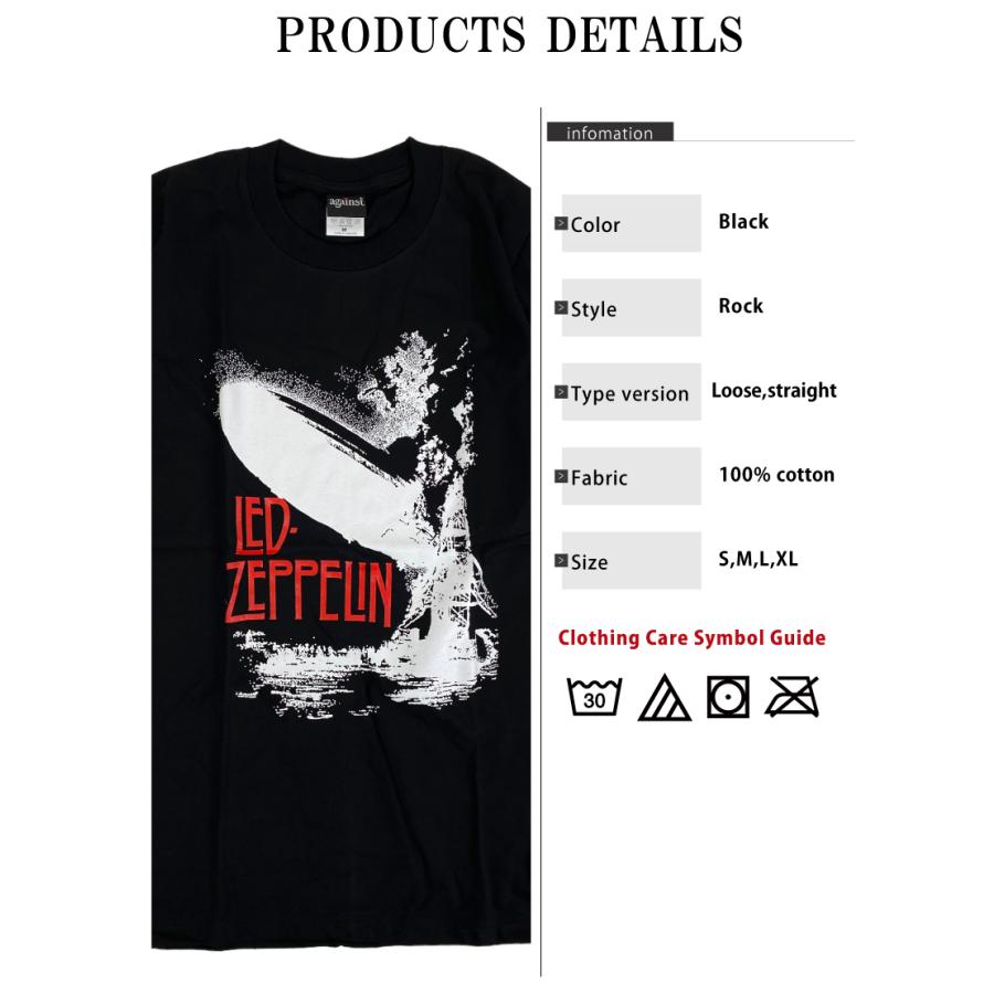 レッドツェッペリン Led Zeppelin ロックTシャツ バンドロゴ バンドTシャツ パンク 洋楽 オーバーサイズ バンドTシャツ ロックファッション かっこいい バンT｜kajicom｜07