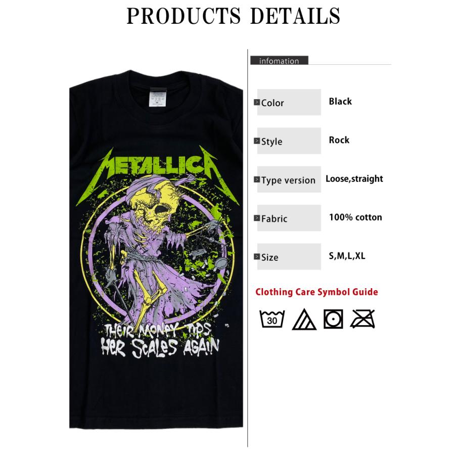 メタリカ Metallica Tシャツ 半袖 バンドTシャツ HR/HM ロックT メンズ