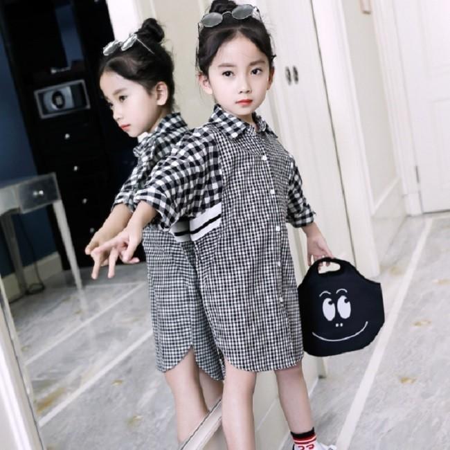 ブロックチェックシャツワンピース 韓国子供服 子ども服ヴェルデ 通販 Yahoo ショッピング