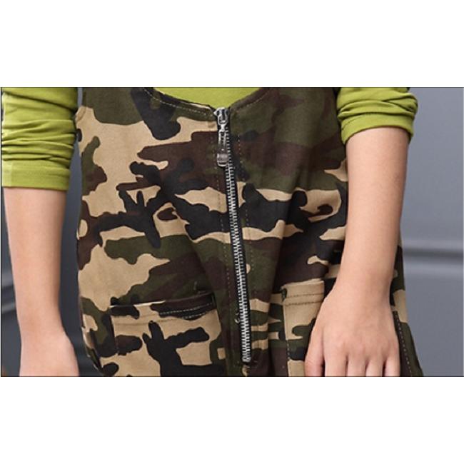 オーバーオール サロペット 迷彩 カモフラ 140 韓国子供服 : 子ども服