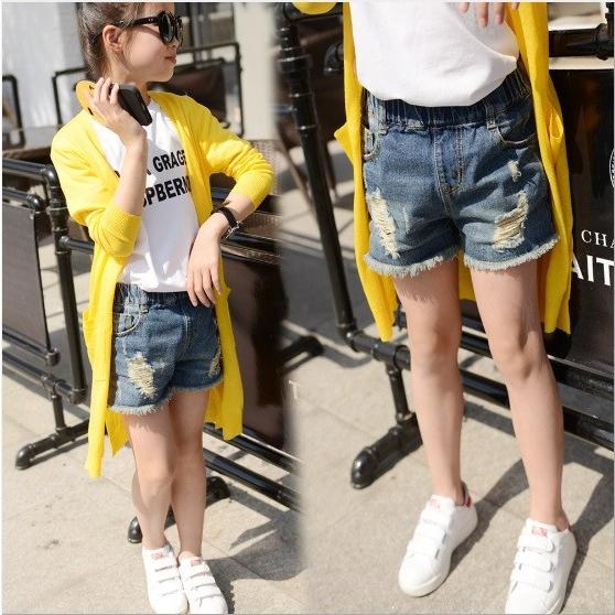 ダメージデニムショートパンツ 韓国子供服 子ども服ヴェルデ 通販 Yahoo ショッピング