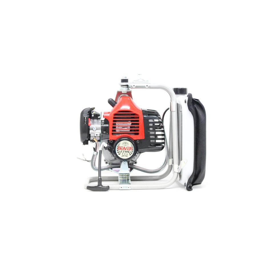 ビーバー刈払機 PL2W 背負 2サイクル エンジンＣ216Ｍ　引取限定　山形県 ビーバー 背負式刈払機 刃角度可変式桿+エンジン CS270M/PL2W : KJ