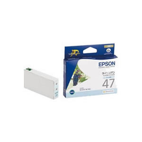 〔業務用5セット〕〔純正品〕 EPSON エプソン インクカートリッジ/トナーカートリッジ 〔ICLC47 LC ライトシアン〕 ×5セット