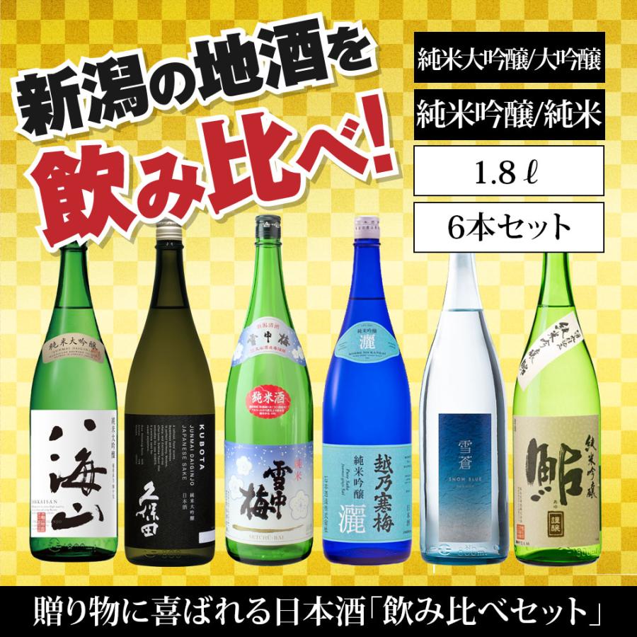 超美品 日本酒 飲み比べセット プレゼント 父の日 ギフト 1800ml 6本 雪中梅 八海山 久保田 越乃寒梅 八恵久比岐 かたふね 1806b 偉大な Homeofmalones Com
