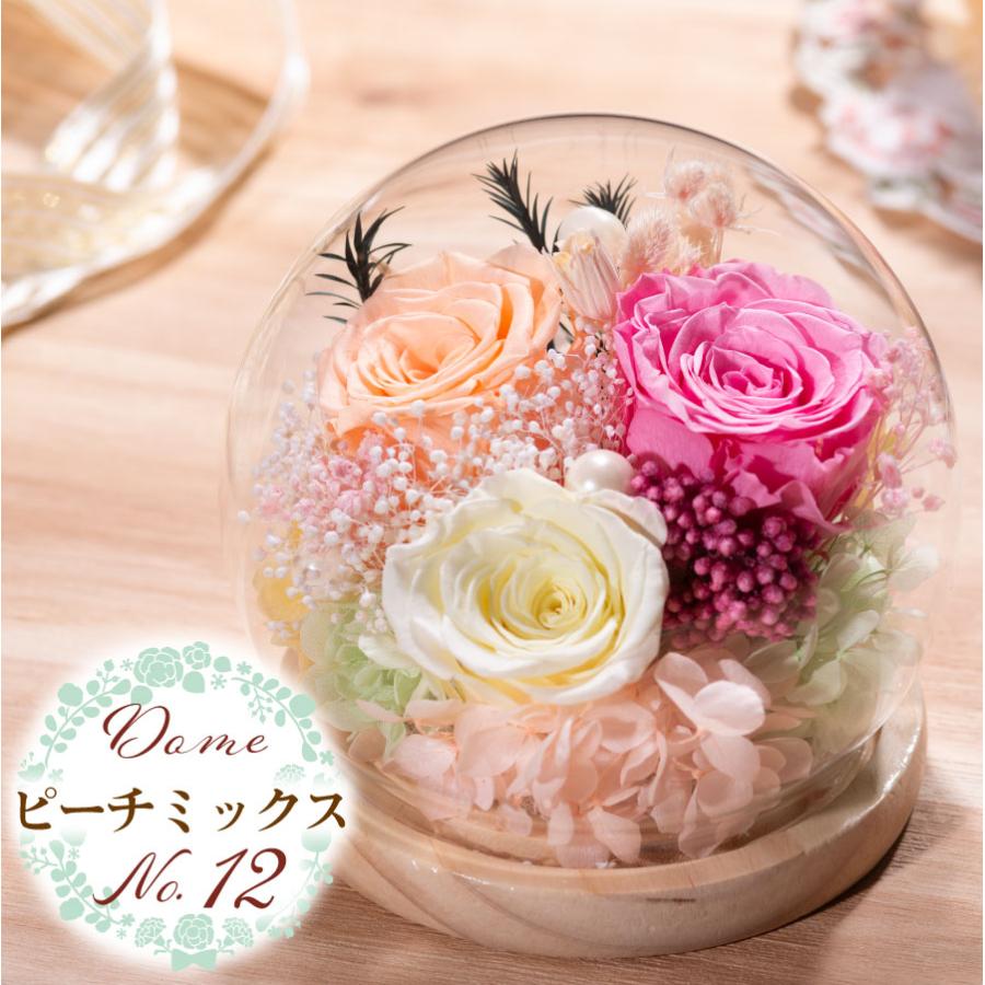 吉本花城園 母の日 2026 プリザーブドフラワー バラ ガラスドーム
