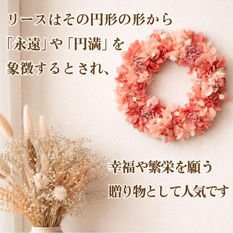 吉本花城園 プリザーブドフラワー プレゼント ギフト アジサイ リース