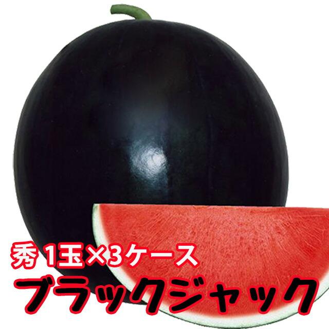 オンラインストア取扱店 スイカ 種なしすいか ブラックジャック 秀 6 ７kg 1玉入 3ケース 尾花沢スイカ 尾花沢 甘い 即納送料無料 Ecolife Rus Ru