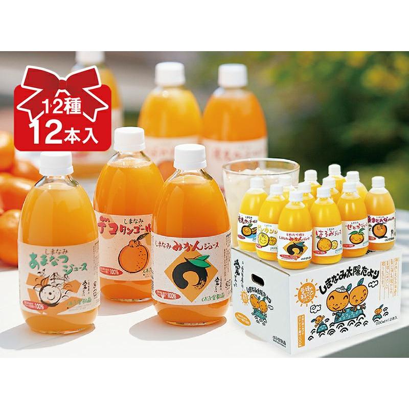 愛媛のみかんジュース☆ 飲みくらべ☆ 12本セット 12種類のみかんジュース「しまなみ味くらべセット12本入」 : の