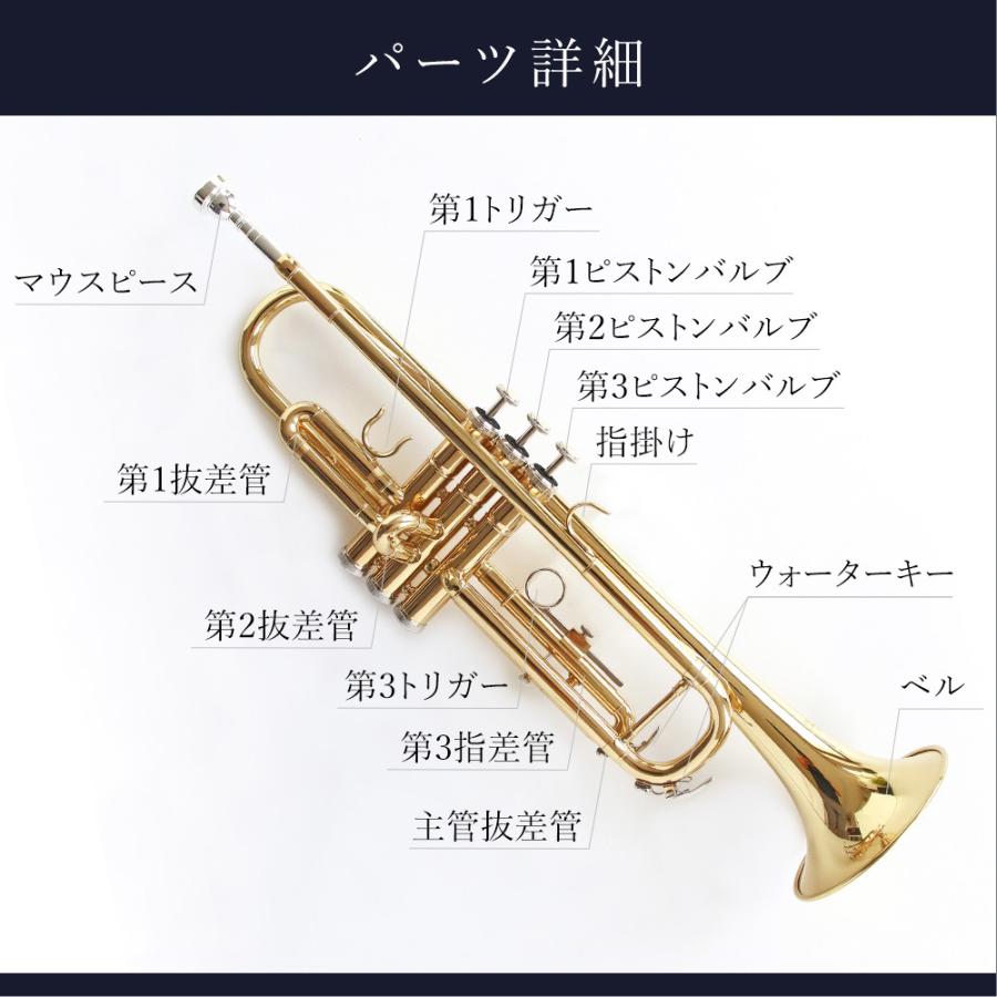 初心者セット 初心者入門 トランペット 5点セット Bb B フラット 初心者セット 初心者入門 トランペット 5点セット Bb B フラット