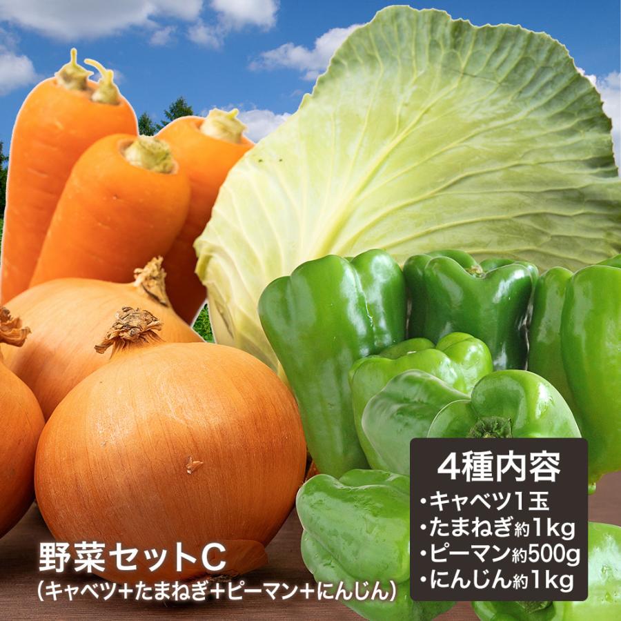 野菜3種セット（新たまねぎ・にんじん・新じゃがいも）各約３kg 合計９kg 野菜セットC（キャベツ1玉・たまねぎ約1kg・ピーマン約500g