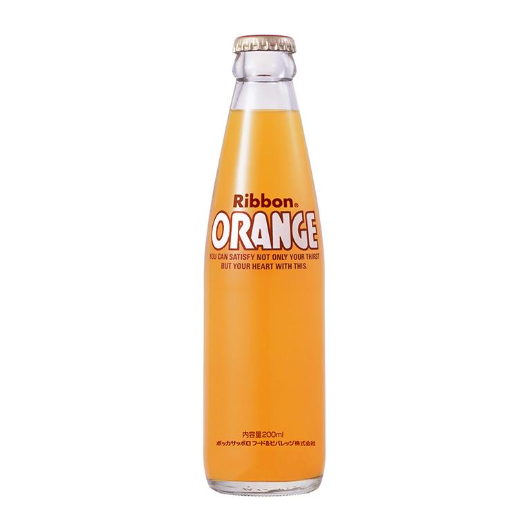 Ribbon ポッカサッポロ リボンオレンジ 200ml RT瓶 1ケース(24本入