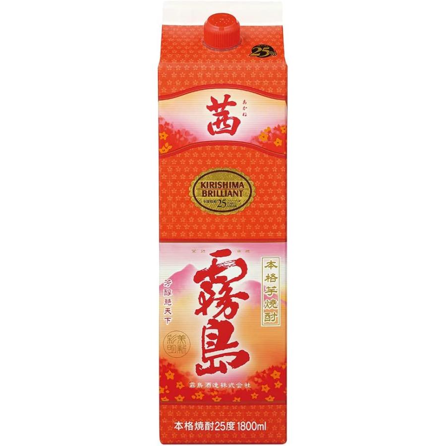 茜霧島 本格芋焼酎 25度 1.8Lパック : 酒の抱井良造商店 - 通販 茜霧島 本格芋焼酎 25度 1.8Lパック : 酒の抱井良造商店 - 通販