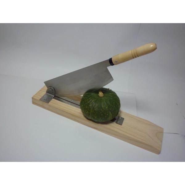 ステンレス万能カッター（押し切り）背金なし 大きい物でも切りやすい