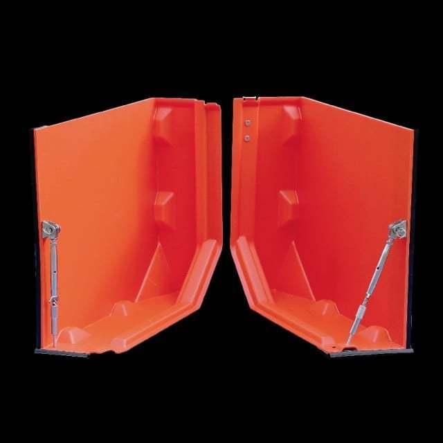 サイドガード（大）FGL50左用　簡易型止水板フロード・ガードF型　最大防水高50cmタイプ　側面の壁で止水する場合に使用します。