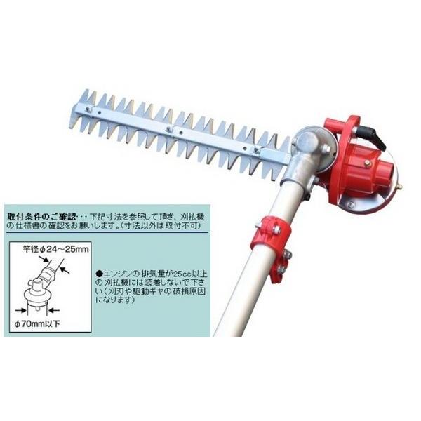 刈払機取付用 L型バリカン 刈払機に取付簡単！金属・小石の飛散がなく