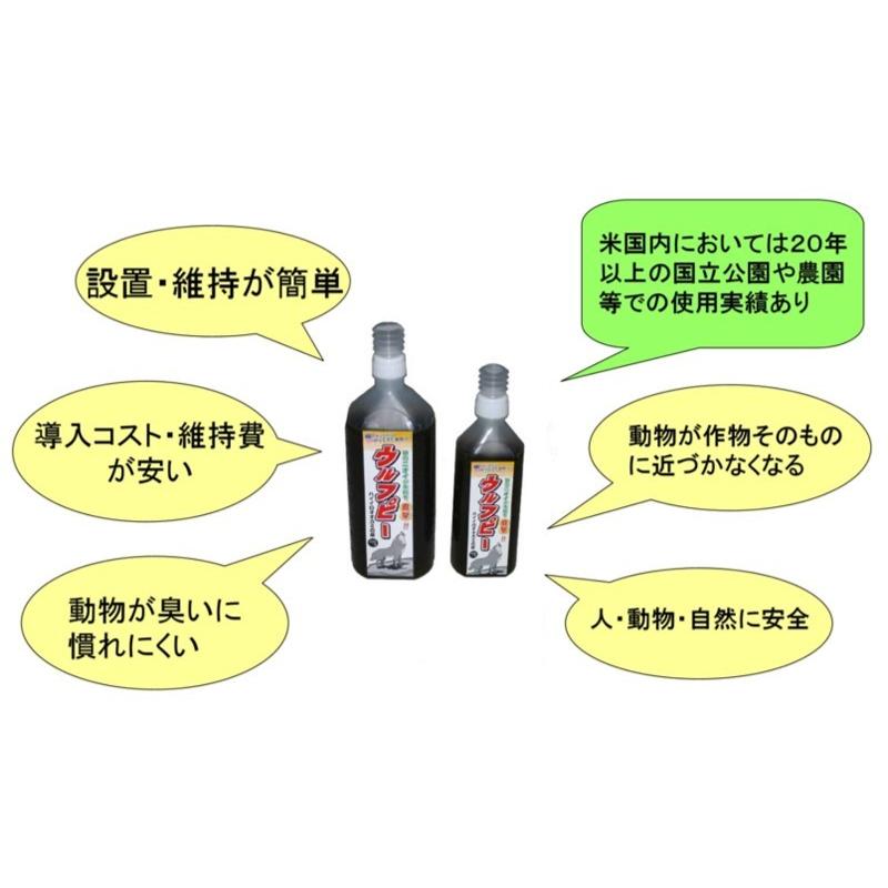 動物獣忌避剤 ウルフピー 400cc 狼の尿を採取した100％天然の害獣