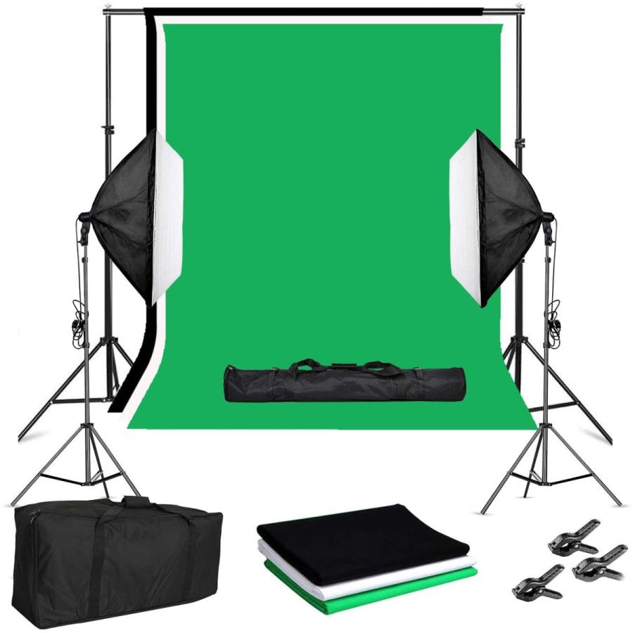 海外正規品 1 8m X 2 8m 6フィート X 9フィート 3色背景スタンド背景サポートシステムとクリップ傘 ソフトボックス 連続照明キット ポータブルバ 上質で快適 Www Amalgamatedplantations Co In