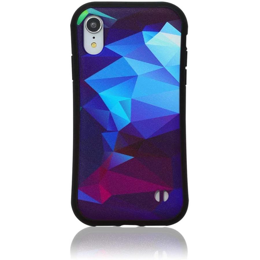 Mrlab Iphoneケース かっこいい 青 紫 ポリゴン 耐衝撃 バンパー Iphonexrケース ディープウォーター 239
