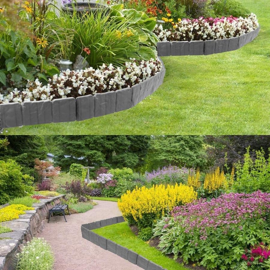 Uyoyous 花壇フェンス 土ストッパー 土留め 花壇の仕切り 30枚セット ブロック石調 ガーデンエッジ 芝の根止め 雑草阻止 設置簡単 Katoh 通販 Yahoo ショッピング