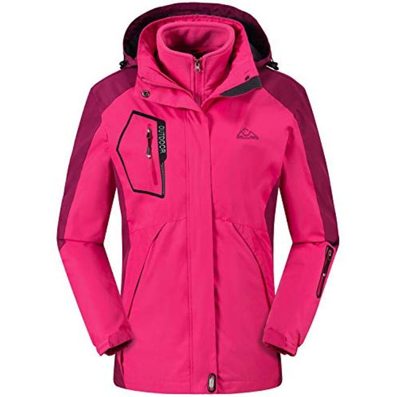 半額セール Tbmpoy アウトドア ジャケット レディース 登山服 防寒着 3in1 取り外し可能 二着セット 多機能 フード付き 撥水 防風 保温 ファッション通販サイト Spckotor Com