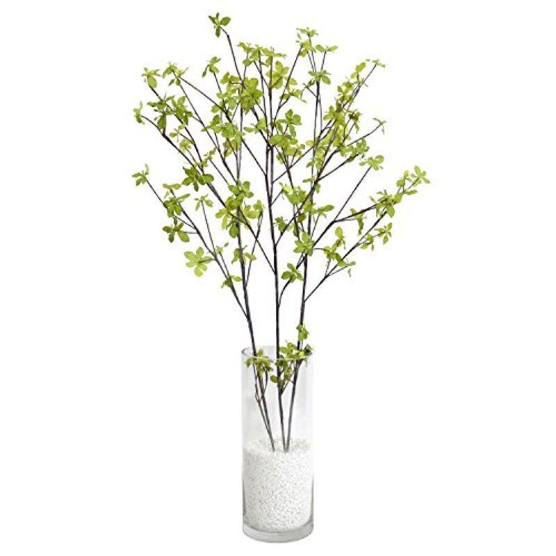 ホビー通販 Greenpark ドウダンツツジ ガラスシリンダー H35 白玉石 造花 フェイクグリーン 直売正本 Miracleleaffl Com