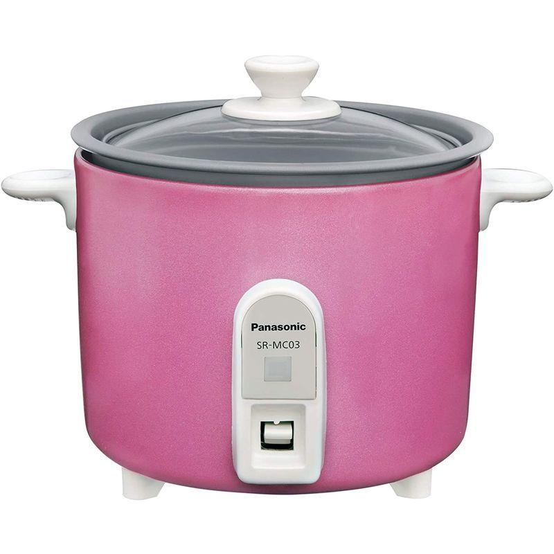 パナソニック 炊飯器 1.5合 1人用炊飯器 自動調理鍋 ミニクッカー ピンク SR-MC03-P｜kakehashijapan｜02