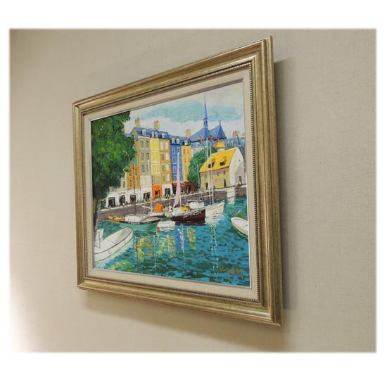絵画 油絵 オンフルール（斉藤要） 【肉筆】【油絵】【外国の風景
