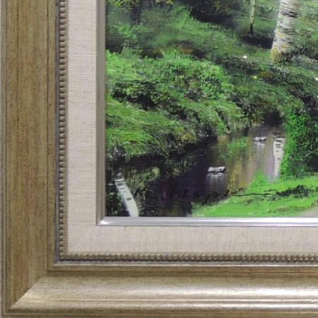 絵画 油絵 白樺林 (早瀬遼) 【肉筆】【油絵】【日本の風景 絵画 油絵 白樺林 (早瀬遼) 【肉筆】【油絵】【日本の風景