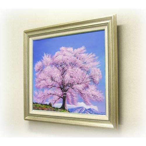 絵画　油絵　王仁塚（わにづか）の桜　（木村由記夫）　　【肉筆】【油絵】【桜絵】【日本の風景】【10号】｜kakejiku｜05