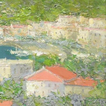 絵画 油絵 コートダジュール フランス (春野修一) 【肉筆 絵画 油絵 コートダジュール フランス (春野修一) 【肉筆