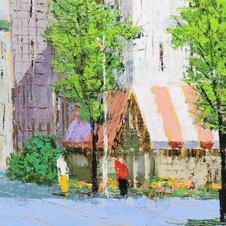 絵画 油絵 街角の風景(フランス・パリ) (黒沢久) 【肉筆 絵画 油絵 街角の風景(フランス・パリ) (黒沢久) 【肉筆