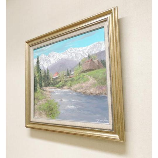 絵画 油絵 白馬岳 （山下時雄） 【肉筆】【油絵】【日本の風景】【10号