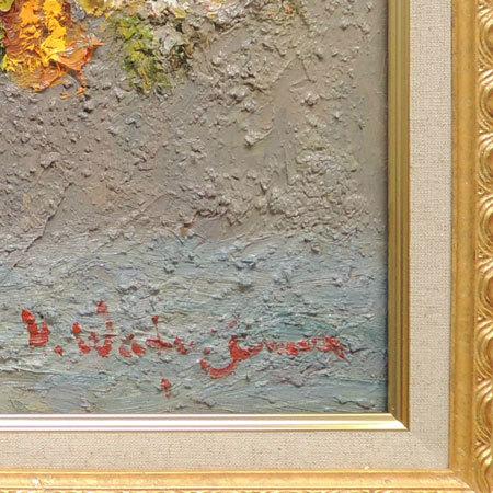 絵画 油絵 ばら （渡部ひでき） 送料無料 【肉筆】【油絵】【花
