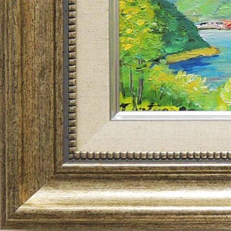 【油彩画】中山 扇 野尻湖と妙高 鑑定書 3090 絵画 油絵 妙高と野尻湖 （松永利彦） 【肉筆】【油絵】【日本の風景