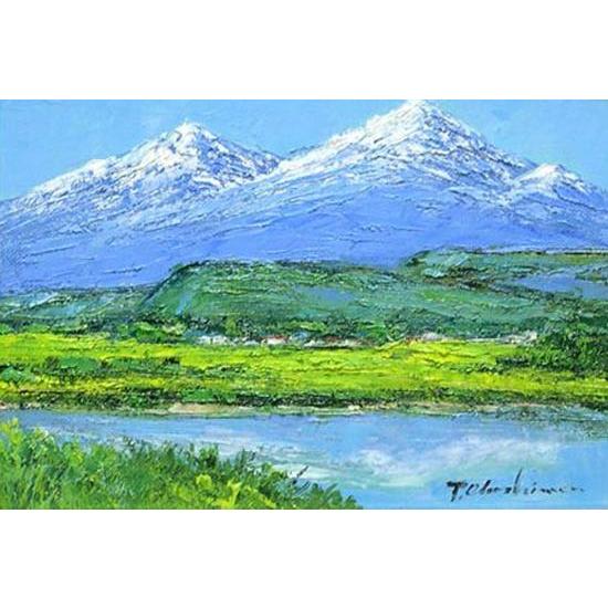 絵画 油絵 鳥海山 (岡島哲夫) 【海・山】【肉筆】【油絵 絵画 油絵 鳥海山 (岡島哲夫) 【海・山】【肉筆】【油絵