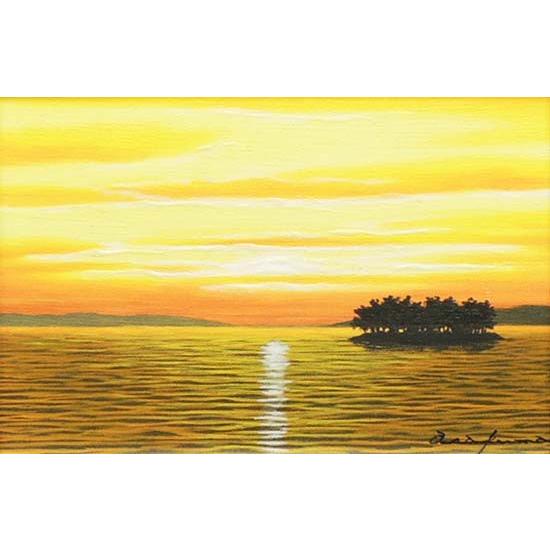 絵画 油絵 宍道湖 (朝隈敏彦) 【肉筆】【油絵】【日本の風景 絵画 油絵 宍道湖 (朝隈敏彦) 【肉筆】【油絵】【日本の風景